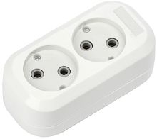 Колодка без заземления Smartbuy 2-м 10А 2200Вт белый