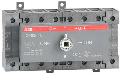 Рубильник реверсивный ABB OT63F4C 4п 63А без ручки