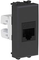 Розетка компьютерная модульная DKC Avanti 1-м. 1 мод. RJ45 5е черный матовый