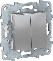 Переключатель без рамки Schneider Electric Unica New 2-кл. перекрестный алюминий Schneider Electric — купить по цене от 1&nbsp;898 ₽ | ПрофБезопасность