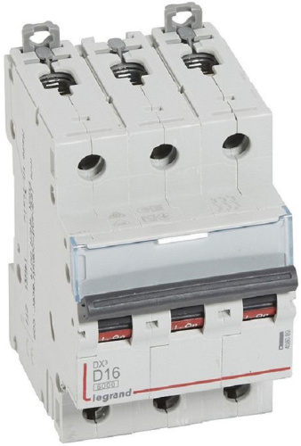 Выключатель автоматический Legrand DX3-E 6000 3п 16А D 10кА