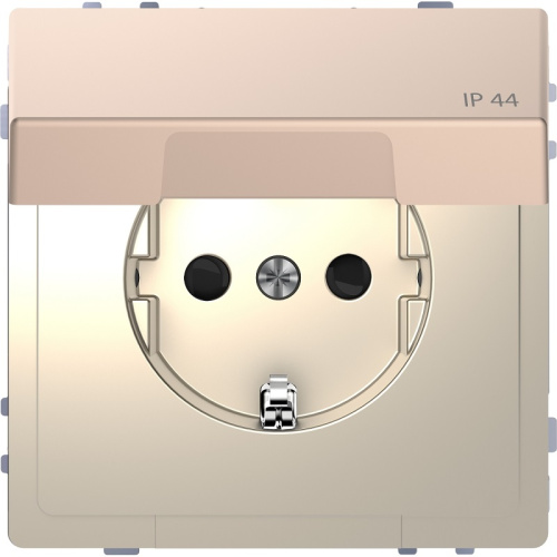 Розетка с заземлением без рамки Schneider Electric Merten D-Life 1-м. крышка шторки IP44 шампань Schneider Electric — купить по цене от 6&nbsp;848 ₽ | ПрофБезопасность