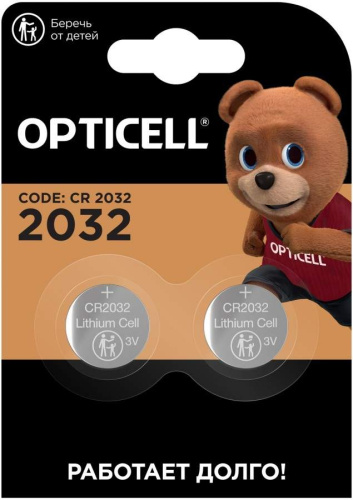 Элемент питания OPTICELL CR2032 2 шт/упк. цена за упаковку