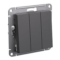 Выключатель без рамки Systeme Electric AtlasDesign 3-кл. базальт