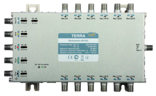 Мультисвитч Terra MV524 TERRA — купить по цене от 28&nbsp;760 ₽ | ПрофБезопасность