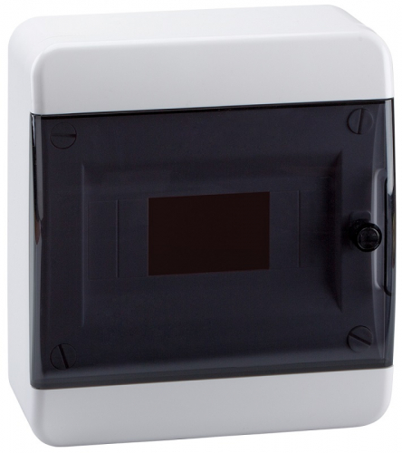 Бокс пластиковый Кэаз OptiBox ЩРН-П-8 P-BNK-2-08-IP41 (240х218х102мм) IP40 прозрачная дверца