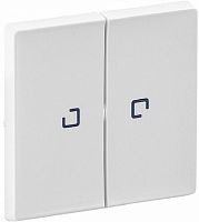 Лицевая панель Legrand Valena Life для 2-кл. выключателя с подсветкой белый