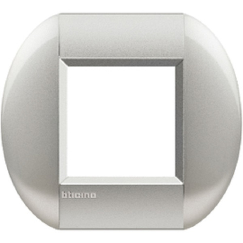 Рамка овальная Legrand BTicino LivingLight 2 мод алюминий  Legrand — купить по цене от 993 ₽ | ПрофБезопасность фото 2