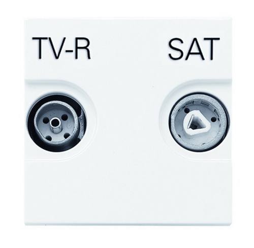 Розетка TV+R+SAT Оконечная без рамки ABB Niessen Zenit 1-м. 2 мод. N2251.7 BL белый ABB — купить по цене от 1&nbsp;437 ₽ | ПрофБезопасность фото 2