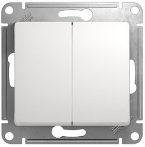 Выключатель без рамки Systeme Electric Glossa 2-кл. белый, Systeme Electric, купить, цена, доставка, безопасность Выключатель без рамки Systeme Electric Glossa 2-кл. белый Systeme Electric — купить по цене от 300 ₽ | ПрофБезопасность