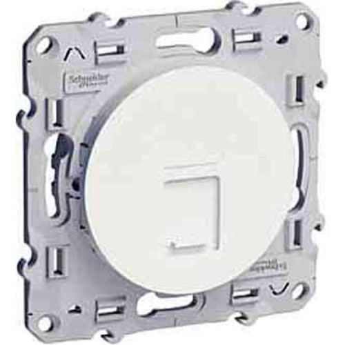Розетка компьютерная без рамки Schneider Electric Odace 1-м. RJ45 6e белый Schneider Electric — купить по цене от 1&nbsp;617 ₽ | ПрофБезопасность