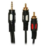 Кабель Rexant 2RCA-3.5 стерео 5м