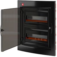 Бокс пластиковый DKC RAM base ЩРВ-П-24 (425х345х77мм) IP41 черный прозрачная дверца