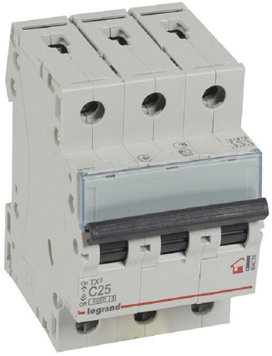 Выключатель автоматический Legrand TX3 6000 3п 25А C 6кА