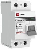 Выключатель дифференциального тока УЗО EKF PROxima ВД-100 2п 100А 300мА 4,5,кА тип AC