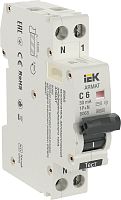 Автомат дифференциального тока АВДТ IEK ARMAT B06S 1п 6А 30мА 6кА C тип AC
