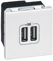 Розетка 2хUSB тип A+A Legrand Mosaic для кабель-канала Metra 1-м. 2 мод. белый Legrand — купить по цене от 3&nbsp;792 ₽ | ПрофБезопасность