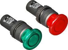 Кнопка-грибок без фиксации с подсветкой Tekfor SB7-СWM42-220V НО+НЗ 22мм 220В красный