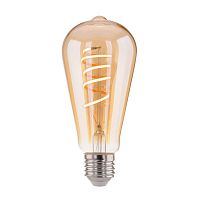 Лампа светодиодная филаментная Ретро Elektrostandard ST64 E27 220В 8Вт 640Лм 3300К 145x64мм Elektrostandard — купить по цене от 600 ₽ | ПрофБезопасность