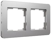 Рамка универсальная Werkel Platinum 2-м. металл алюминий картинка