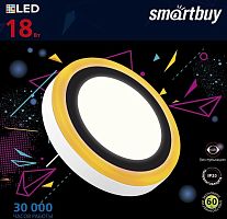 Светильник светодиодный накладной с подсветкой Smartbuy DBL LED 220В 18Вт 6500К IP20 Круг Smartbuy — купить по цене от 700 ₽ | ПрофБезопасность