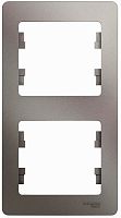 Рамка вертикальная Systeme Electric Glossa 2-м. платина