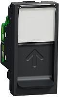 Розетка компьютерная без рамки Schneider Electric Unica Modular 1-м. 1 мод. RJ45 5e антрацит