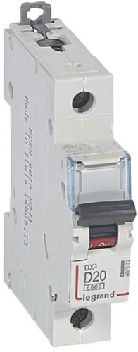 Выключатель автоматический Legrand DX3-E 6000 1п 20А D 10кА