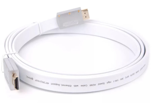 Кабель HDMI Aopen/Qust ACG568F-S-1.8M v2.0, 1.8м белый