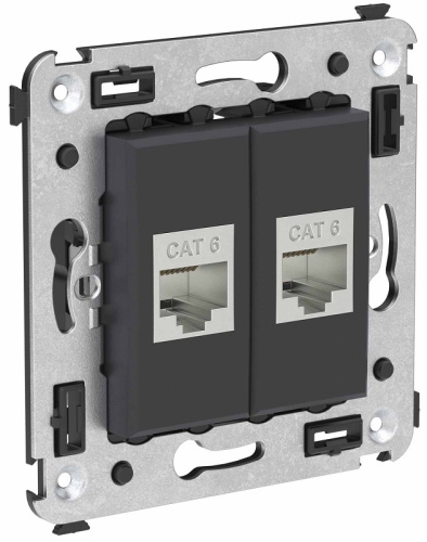 Розетка компьютерная экранированная без рамки DKC Avanti 2-м. RJ45+RJ45 6е черный матовый, DKC, купить, цена, доставка, безопасность Розетка компьютерная экранированная без рамки DKC Avanti 2-м. RJ45+RJ45 6е черный матовый DKC — купить по цене от 5 088 ₽ | ПрофБезопасность