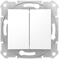 Выключатель без рамки Schneider Electric Sedna 2-кл. белый