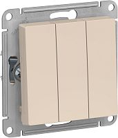 Выключатель без рамки Systeme Electric AtlasDesign 3-кл. бежевый