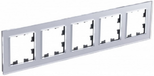 Рамка универсальная Systeme Electric AtlasDesign Nature 5-м. стекло алюминий