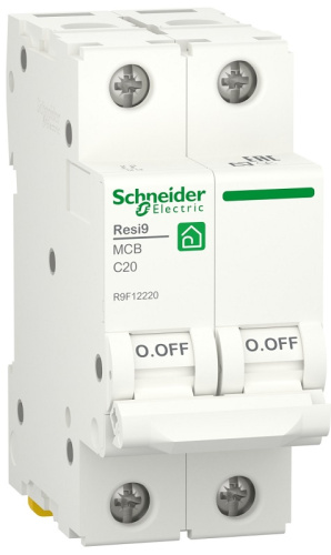Выключатель автоматический Schneider Electric Resi9 2п 20A C 6кА 