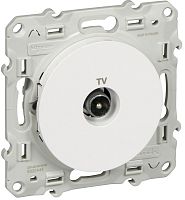 Розетка TV Оконечная без рамки Schneider Electric Odace 1-м. белый Schneider Electric — купить по цене от 1&nbsp;102 ₽ | ПрофБезопасность