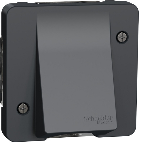 Вывод кабеля без рамки Schneider Electric Mureva Styl IP55 антрацит Schneider Electric — купить по цене от 2&nbsp;240 ₽ | ПрофБезопасность