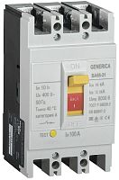 Выключатель автоматический в литом корпусе IEK GENERICA ВА66-31 3п 100А 18кА картинка