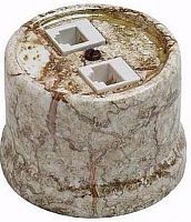 Розетка-ретро компьютерная керамика Bironi Лизетта 2-м. RJ45+RJ45 5е мрамор Bironi — купить по цене от 2&nbsp;625 ₽ | ПрофБезопасность