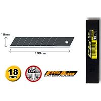 Лезвия 18 мм OLFA OL-LBB-10B BLACK сегментированное, 18х100х0,5мм, 10шт