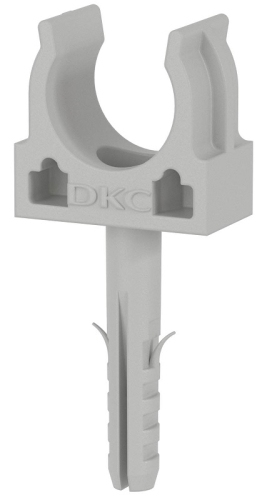 Клипса для гофры с дюбелем и саморезом DKC Express Д=16 серый (уп. 800шт)