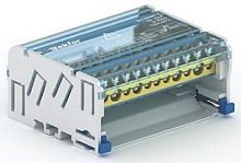 Шина в корпусе на DIN-рейку (кросс-модуль) Tekfor SNK Ni 4х11 3L+PEN синий