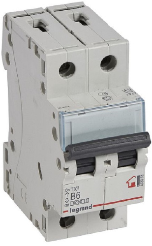 Выключатель автоматический Legrand TX3 6000 2п 6А B 6кА