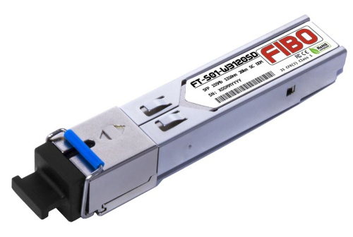 Модуль SFP Fibo FT-S1-W3120SD SC, WDM, 1.25 G, 20 км, DDM