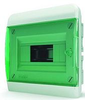 Бокс пластиковый Tekfor ЩРВ-П-8 BVZ 40-08-1 (240х218х102мм) IP41 зеленая дверца