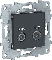 Розетка TV+R+SAT Оконечная без рамки Schneider Electric Unica New 1-м. антрацит картинка