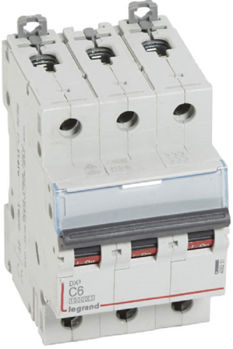 Выключатель автоматический Legrand DX3-E 10000 3п 6А C 16кА