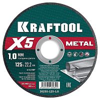 Круг отрезной по металлу и нержавейке Kraftool, 125x1.0x22,2 мм  Kraftool — купить по цене от 60 ₽ | ПрофБезопасность