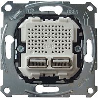 Розетка USB тип A+A без накладки без рамки Schneider Electric Merten System M 2-м. 2100мA