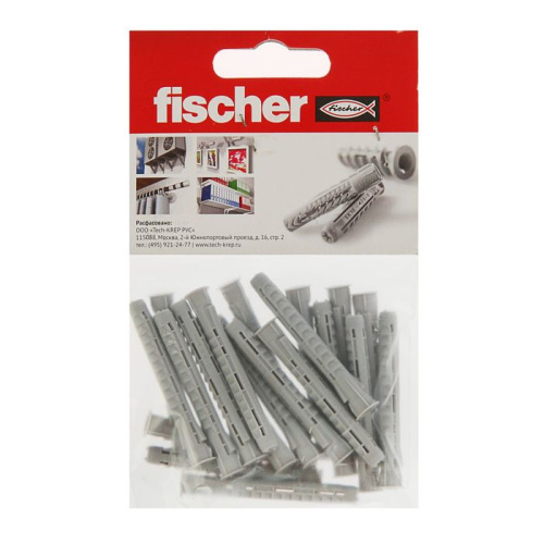 Дюбель Fischer SX 6X50 для полнотелых материалов (20 шт). пакет фото 2