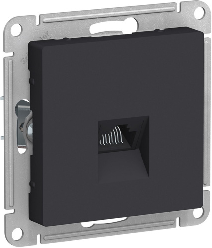 Розетка компьютерная без рамки Systeme Electric AtlasDesign 1-м. RJ45 5e карбон
